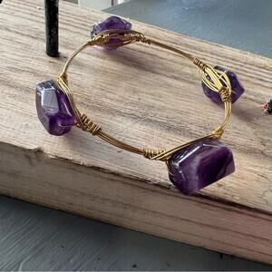 Polished Stone Bangle Bracelet